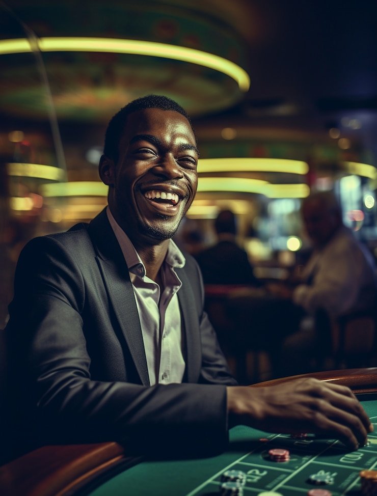 Dealer live casino yang sedang meminta taruhan dari pemain
